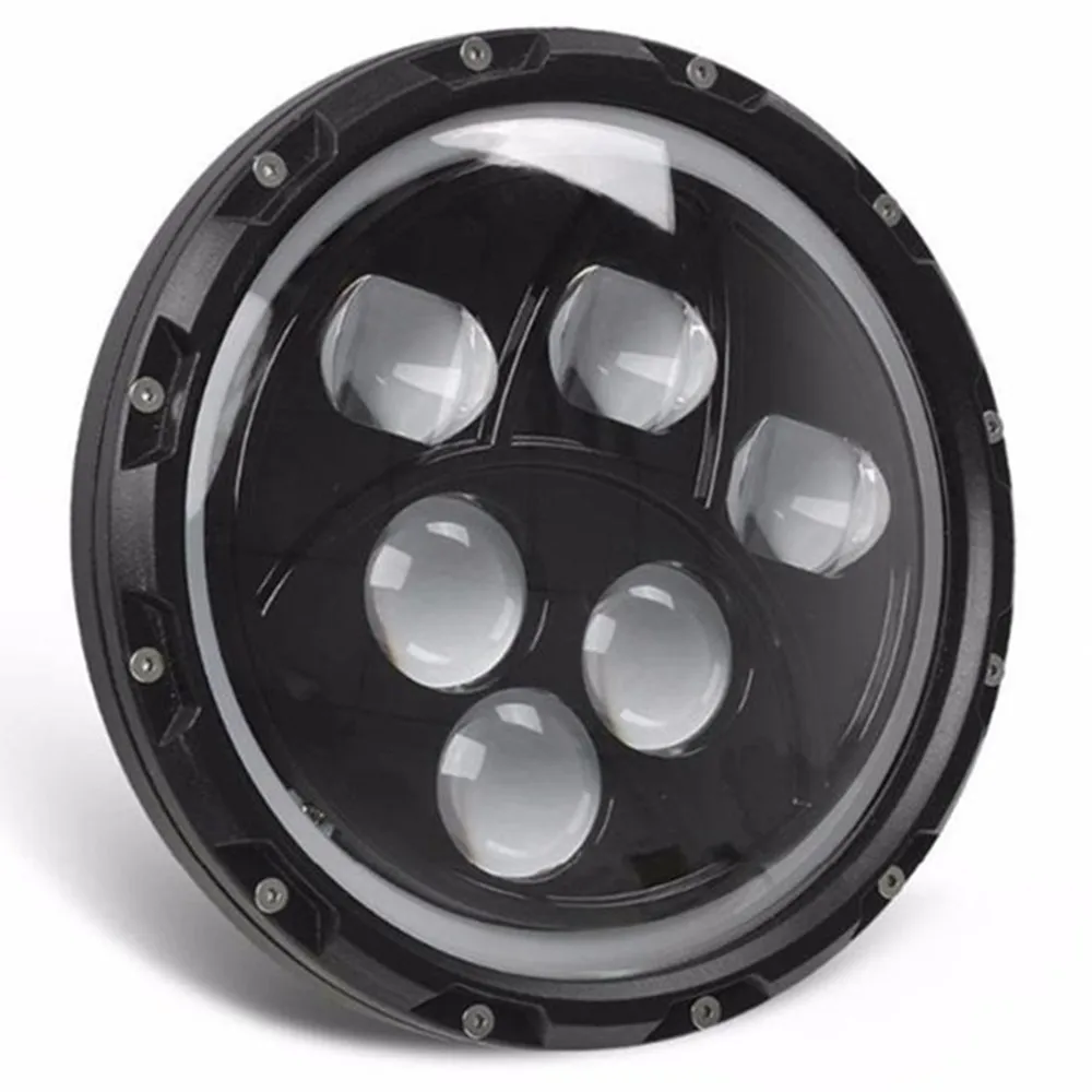 Marloo 7 дюймов Led фары для автомобиля Белый Halo DRL + пара 4 передний бампер
