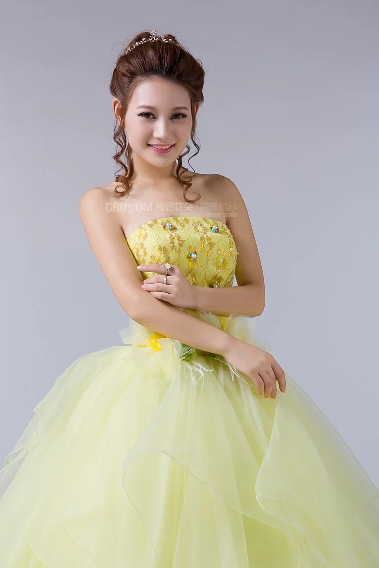 Платья Quinceanera желтого цвета бальное платье украшенное бусами платье без бретелек Сладкий 16 маскарад для дебютантки на Выпускной платья Vestidos De Quinceanera