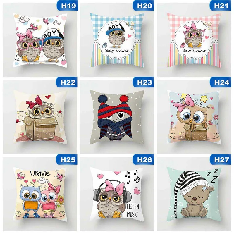 لطيف الكرتون البومة الحيوان طباعة كيس وسادة غرفة المنزل كنبة مكتب سيارة وسادة الزخرفية يغطي جميل البومة رمي كيس وسادة لطيف الكرتون البومة الحيوان طباعة كيس وسادة غرفة المنزل كنبة مكتب سيارة وسادة الزخرفية يغطي جميل البومة رمي كيس وسادة