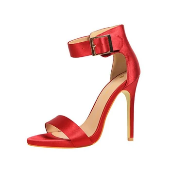 

BIGTREE Summer Shoes Nice New Style Silk High Heels Women Sandals Open Toe Sandals Female Thick Heel Platform Sandals