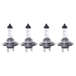 4PC H7 55w 12v 할로겐 전구 4000k H7 px26d 55w 안개등 주차 투명 조명 자동차 스타일링 광원 자동