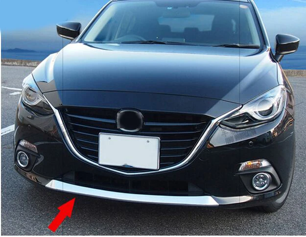 

ACCESSORIES FIT FOR Mazda 3 AXELA 14-15 CHROME FRONT BUMPER PROTECTOR LIP SPOILER COVER TRIM MOLDING GARNISH GUARD GRILLE