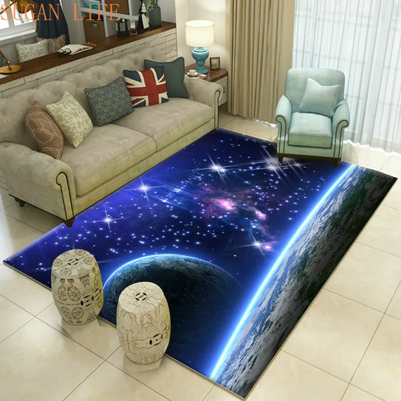 Современные 3D мечта Эстетическая звезда художественный ковер гостиная чай прикроватный столик спальня пространство ковры Луна татепы детская к