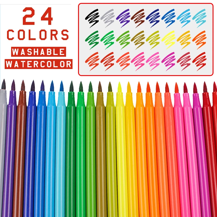 Воды Цвета 36 Цвета Книги по искусству Твердые пигмент с Краски кисть Портативный комплект Портативный Цветные карандаши для рисования