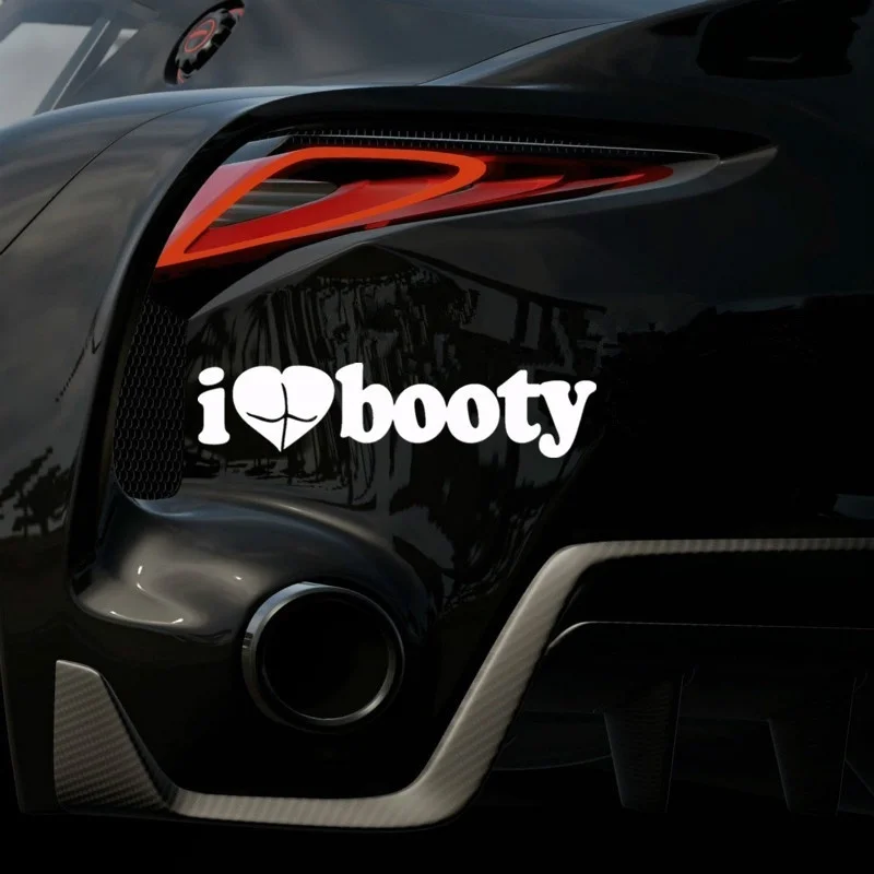 

I Heart Booty Love Gym Cute Butt Girls Funny Stickers Truck Window Bumper Decal Decor 17x6.5cm