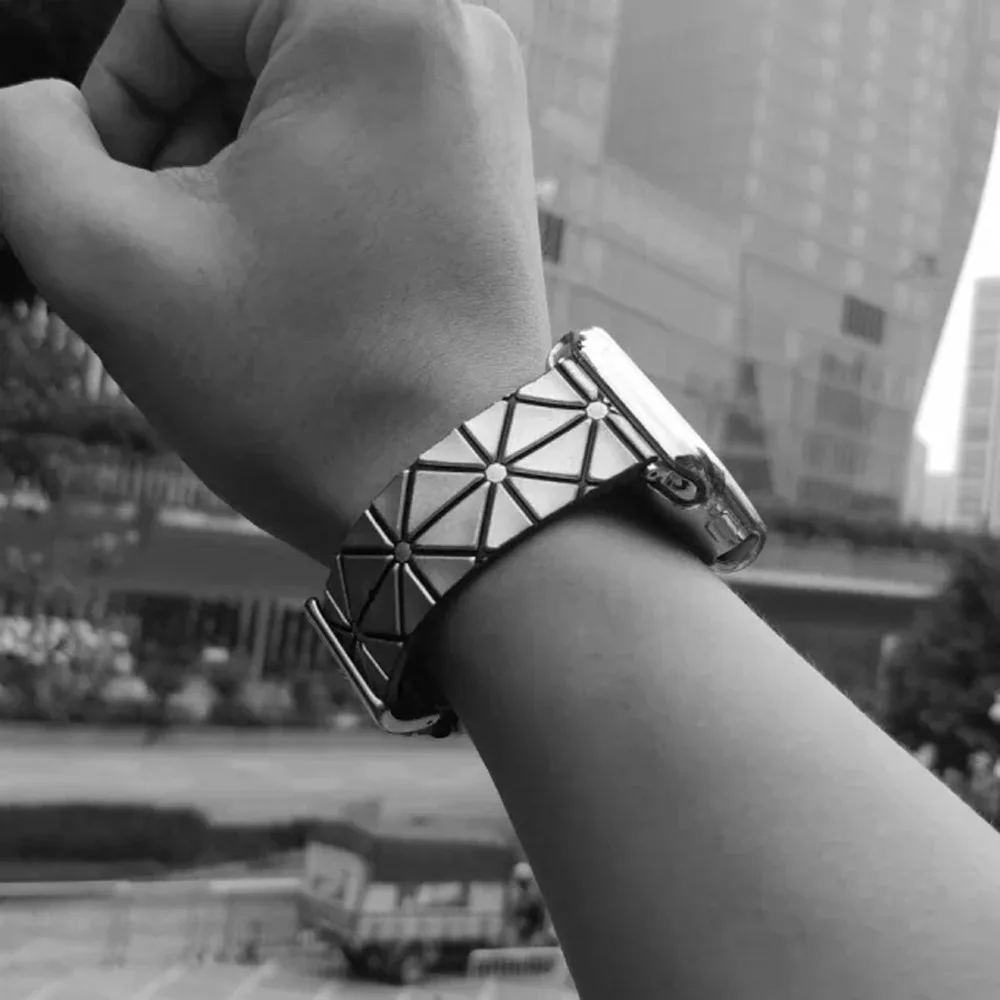 

Plaid Genuine+PU Leather Watch Band for Apple Watch 38/40 42/44mm Series 1 2 3 4 iwatch Wrist Bracelet Single Tour Strap I342.