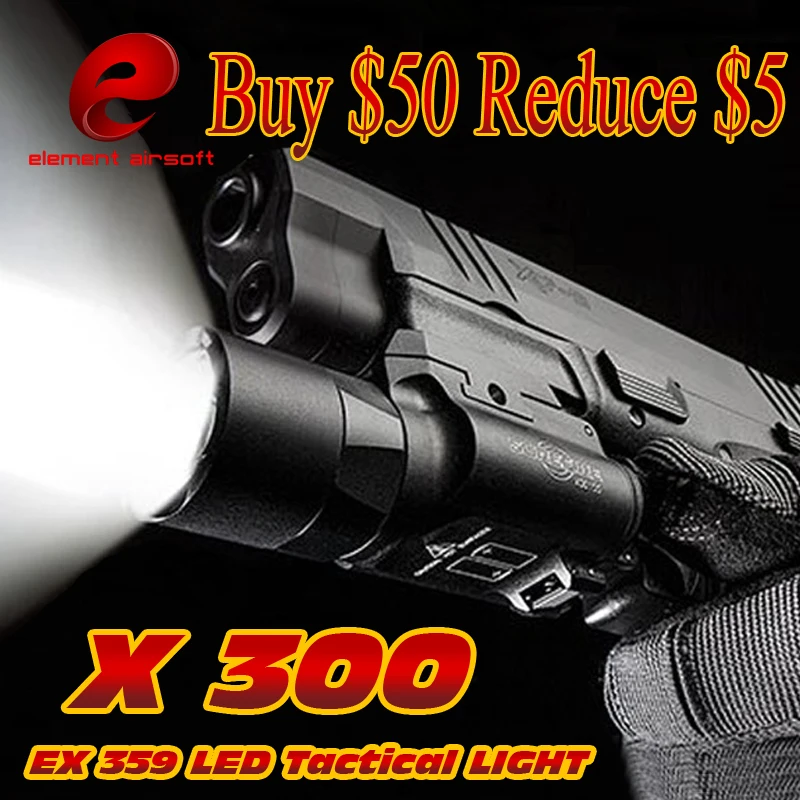 

Element Tactical Surefir X300 LED Weapon Light Waffe lanterna Airsoft Pistol Gun Wapens Glock Hunting Arsoft Armas Flashlight