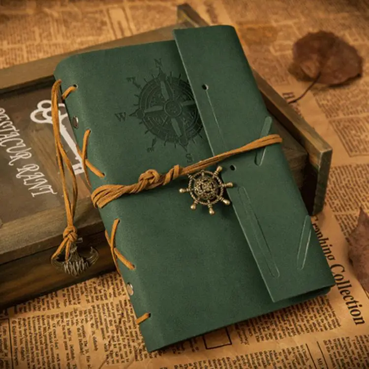 

Vintage Notebook Leather Cover Journal Diary Blank String Nautical Traveler book office school supplies