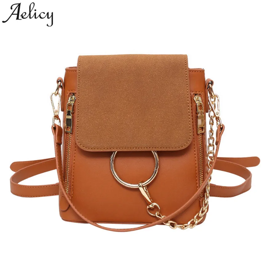 Aelicy High Quality Backpack Women Small PU Leather Backpack Zipper Chain Shoulder Bag Famous ...