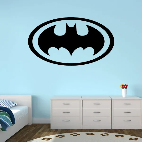 us $4.98 25% off|new design batman wall stickers for bedroom vinyl baby boy  nursery wall decal waterproof removable for kids rooms za027-in wall