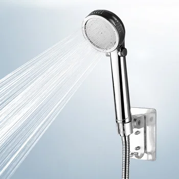 

Adjustable Switch Household Bathroom Shower Set Handheld Strong High Pressure Water Saving Rain Shower, Negative Ion Filter