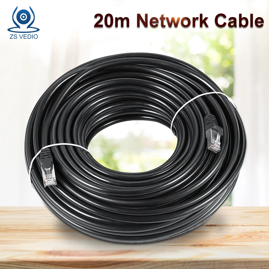 ZSVIDEO оборудование для передачи и кабель Ethernet Cat5e 20 м сетевой кабель UTP Cat 5 RJ45 сетевой Соединительный кабель