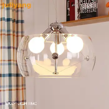 

Italian design high-grade transparent glass chandeliers wholesale minimalist bedroom restaurant table lamps