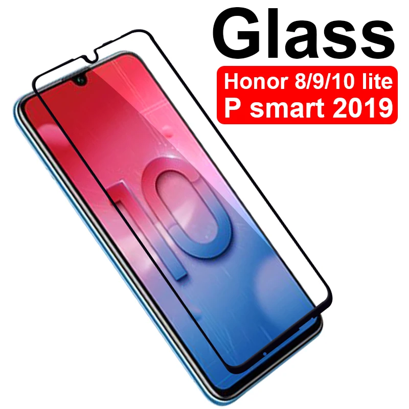 Защитное стекло для honor 10 lite 9 8 закаленное huawei p smart 2019 onor 9lite 8lite | Мобильные