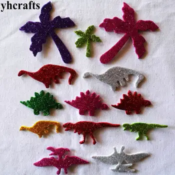 

7bags/LOT.Glitter dinosaur foam stickers Kindergarten craft diy toys Birthday gifts Creative activity Early learning Handmade