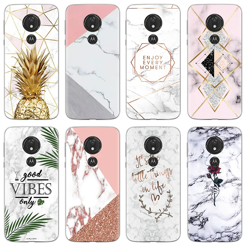 

Marble Cover For Motorola Moto G7 Play Power C E4 E5 G3 G4 G5 S G6 Plus M X4 X Style Z Z2 Z3 Play Soft TPU For Moto G6 Play Case