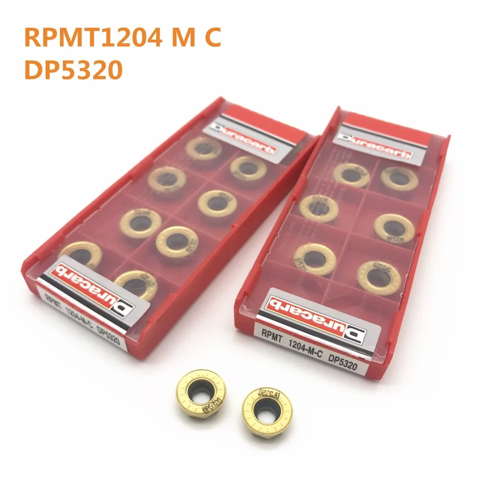 

10PCS Lathe tool RPMT1204 M C DP5320 new high quality carbide blade metal turning tools RPMT1204 lathe tool CNC milling cutter