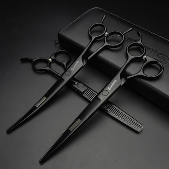 

Professional Pet grooming Scissors 7 inch Cutting shears Curved scissors Shears Thinnng scissors