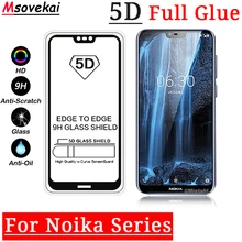 5D 9D полностью наклеиваемая поверхность закаленное Стекло для Nokia 9 PureView 7,1 6,1 8,1X7X6X5 3,1 5,1 для Nokia 7 Plus, 8, на возраст 3, 6, 5 Экран протектор
