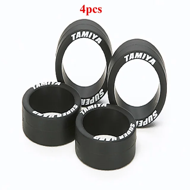 Special Price 4Pcs Medium Caliber Lettering Hard Tire 95323 Tire Skin Wheel for RC Model Cars Spare Parts Tamiya DIY Mini 4WD Racing Cars 