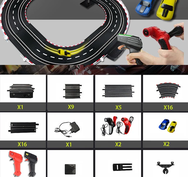 Дистанционное управление двойной цепи Voiture электрическая авторама гоночный трек автомобили игрушки Magicl Треки Гоночные треки для мальчиков игрушки для детей