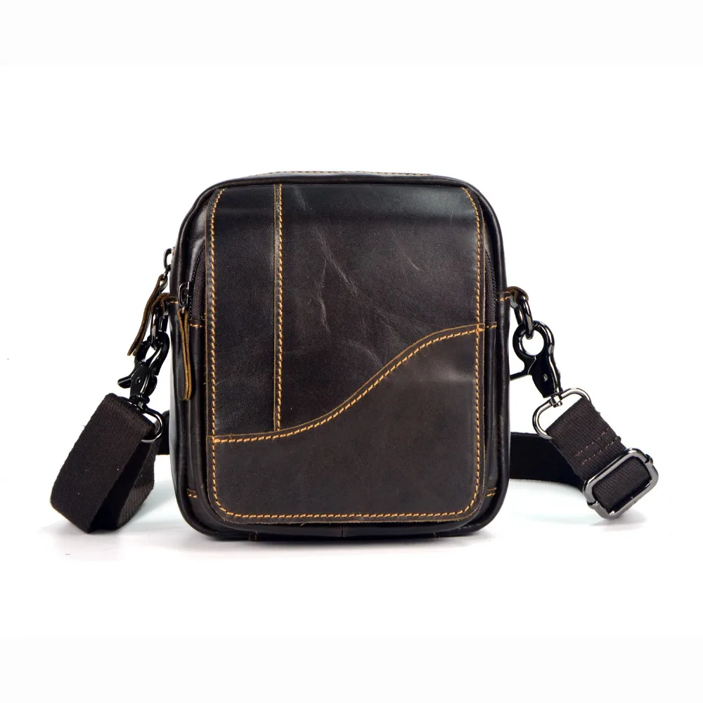 

Genuine Leather Messenger Bags for Men travel Male Mini Crossbody bag Phone Pouch Small Shoulder Bags Belt Waist Pack Handbags
