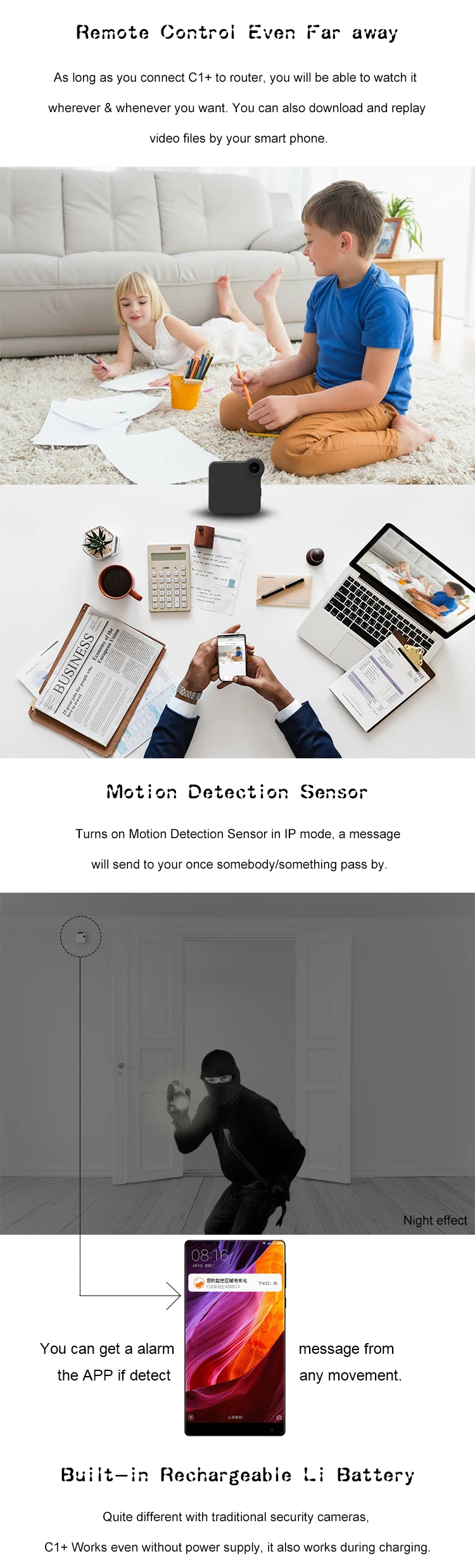 C1+ Camsoy Cookycam WiFi Mini Camera  (5)