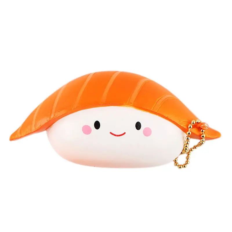 

Kawaii salmon sushi Squishy charms Squishy Slow Rising squeeze soft phone straps toy collection food Simulation