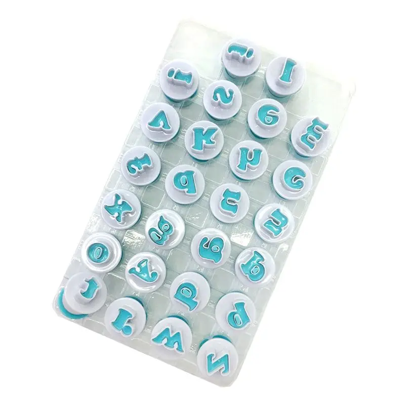 

26PCS Plastic Uppercase Alphabet Letter Cookie Cutter Fondant Cake Biscuit Baking Stamps Moulds Decoration Tools