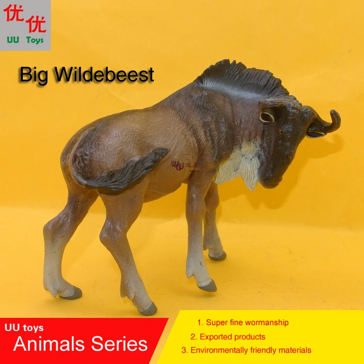 Hot toysNew Big Wildebeest Simulation model Animals kids toys children