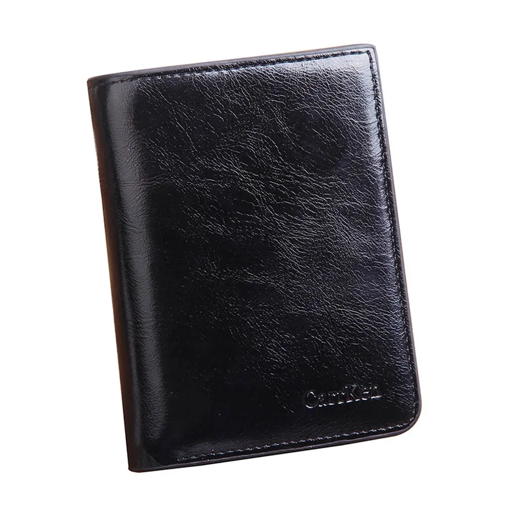 Мужской классический стиль короткий кошелек Модный деловой известный бренд дизайн ID Кредитная карта карман зажим для денег Billetera Hombre