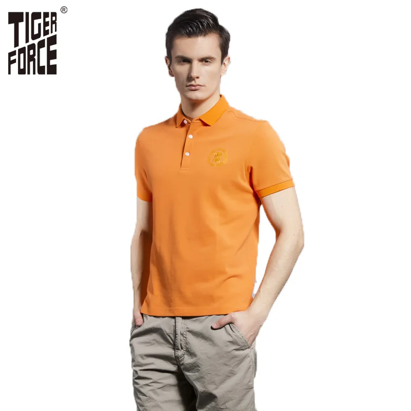 TIGER FORCE 2017 New Collection Men s Polo Shirt Fashion Solid Breathable European Size Polo Shirt
