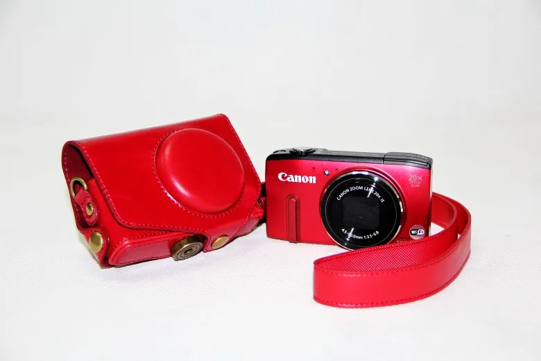 Leather Camera Case Bag for Canon PowerShot SX270, SX275, SX280 HS, SX