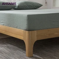 AHSNME 100% Cotton sheets Super Soft parure de lit Cool Summer Simple Army Green Fitted Sheet 90x200/120x200/180x200cm 1