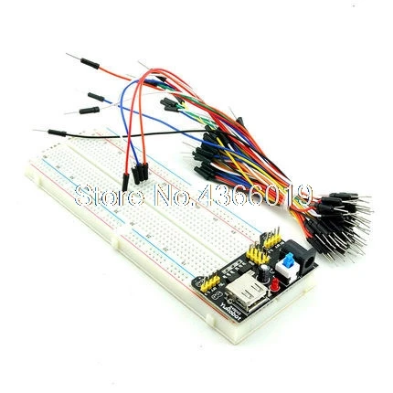 

1PCS DIY KIT Protoboard MB102 830 Point Solderless PCB Breadboard with 65PCS Jump Cable Wires and starter MB-102 free shipping