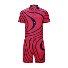 Mr.1991INC Летняя мода короткий рукав мужские комбинезоны в полоску Зебра Одна деталь комбинезон рабочая одежда плюс Размеры M-XXXL