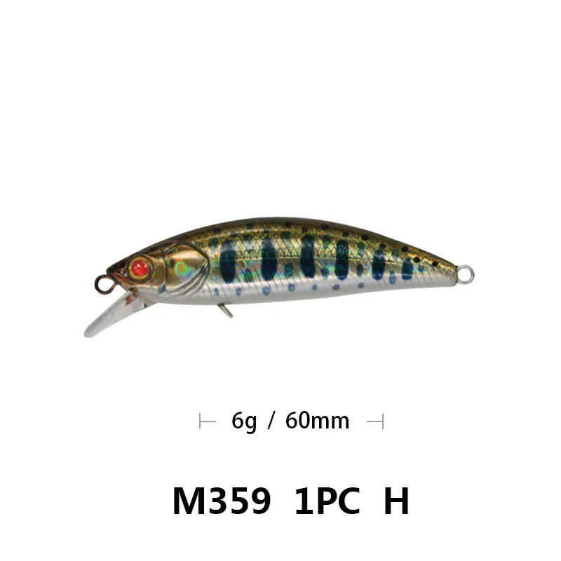 OTTESEN рыболовные приманки плавающий маленький гольян Isca искусственная пластиковая жесткая приманка Япония мини приманка M359 - Цвет: M359H