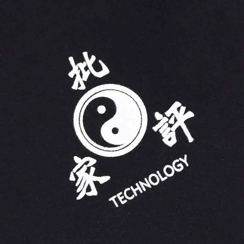 Китайский с надписью печатных в стиле панк Harajulu женский, черный толстовки Готический свободные обувь для девочек Толстовка Топы
