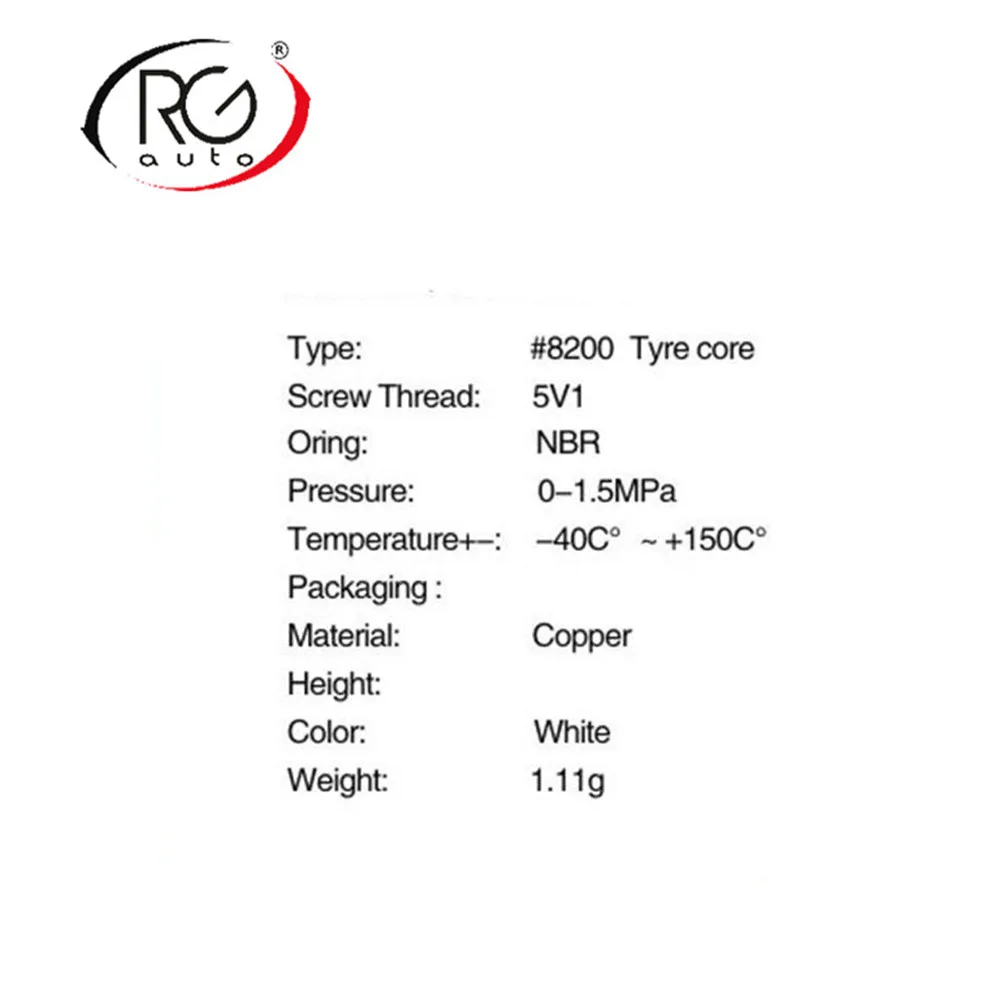 NBR 5V1 R134a Automotive Air-Conditioning Piping Copper Valve Core Valve Needle Filling Valve 50pcs