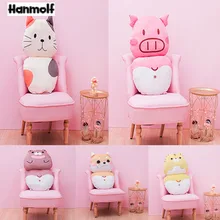 Мультфильм Животные тело подушка под поясницу подушка для сиденья набор стул диван зима взрослые дети кошка свинья собака Тигр Медведь 40*75 см
