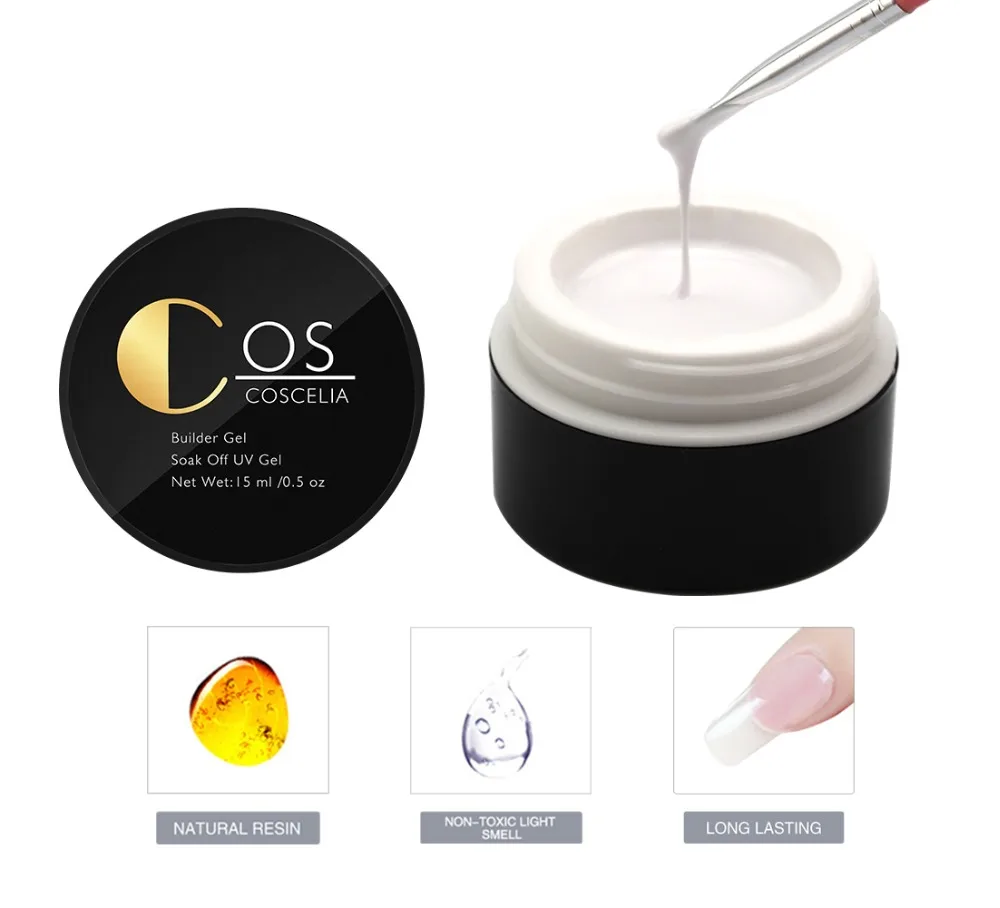 3Pcs/set Color Paint UV Gel Nail Polish Nail Art Design Gel UV LED Soak Off Varnish Nail Elastic Lacquer Extension Building Gels