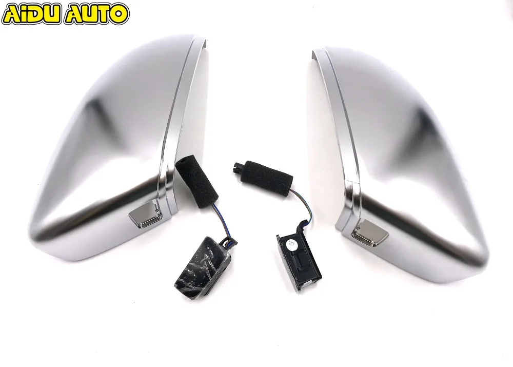 

Matt Chrome Silver Mirror Case Covers & Side Assist Light FOR VW PASSAT B7 CC 35D 949 145 / 6 35D949145 / 6
