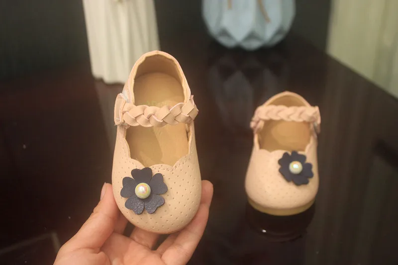 Жемчуг детская кожаная обувь Экспресс младенческой принцесса обувь цветы, детская обувь для девочек