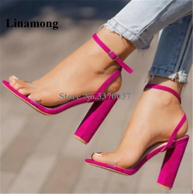 red one strap heels