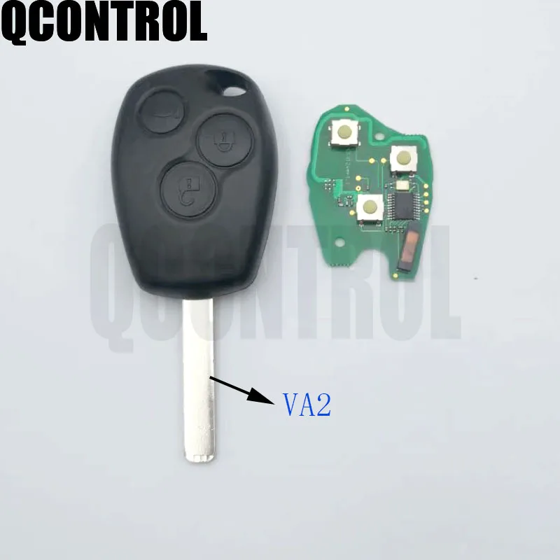 QCONTROL Автомобильный Дверной замок дистанционный ключ подходит для Renault Clio Scenic Kangoo Megane 433 МГц с PCF7946/PCF7947/7A чип