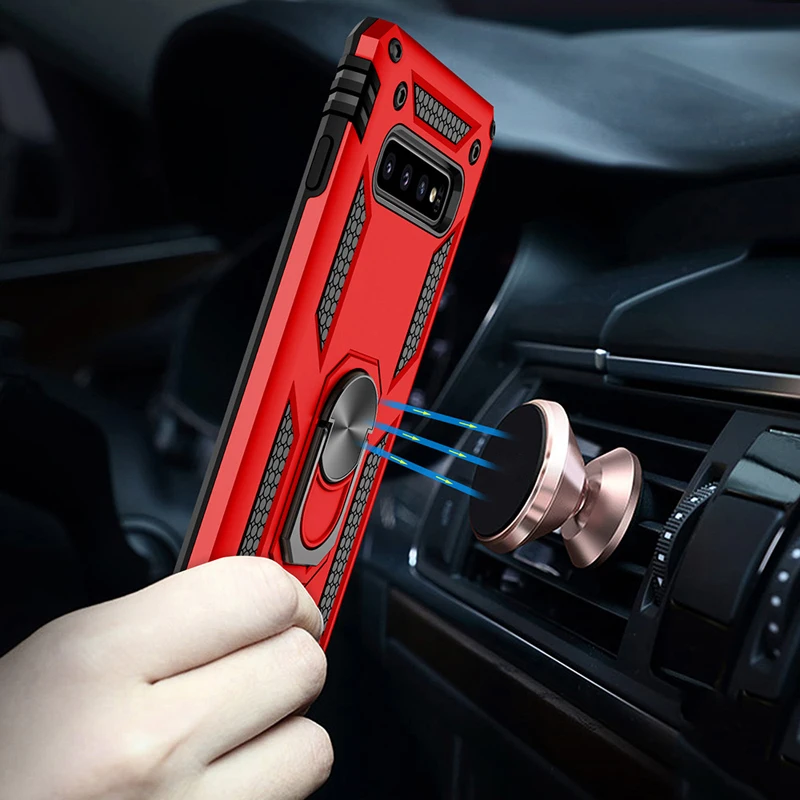 

for Samsung Galaxy S10 S10 Plus S10e Case Armor Meagnetic Holder Cover for Galaxy S 10E e S10+ Funda Caphina Shell Phone Case