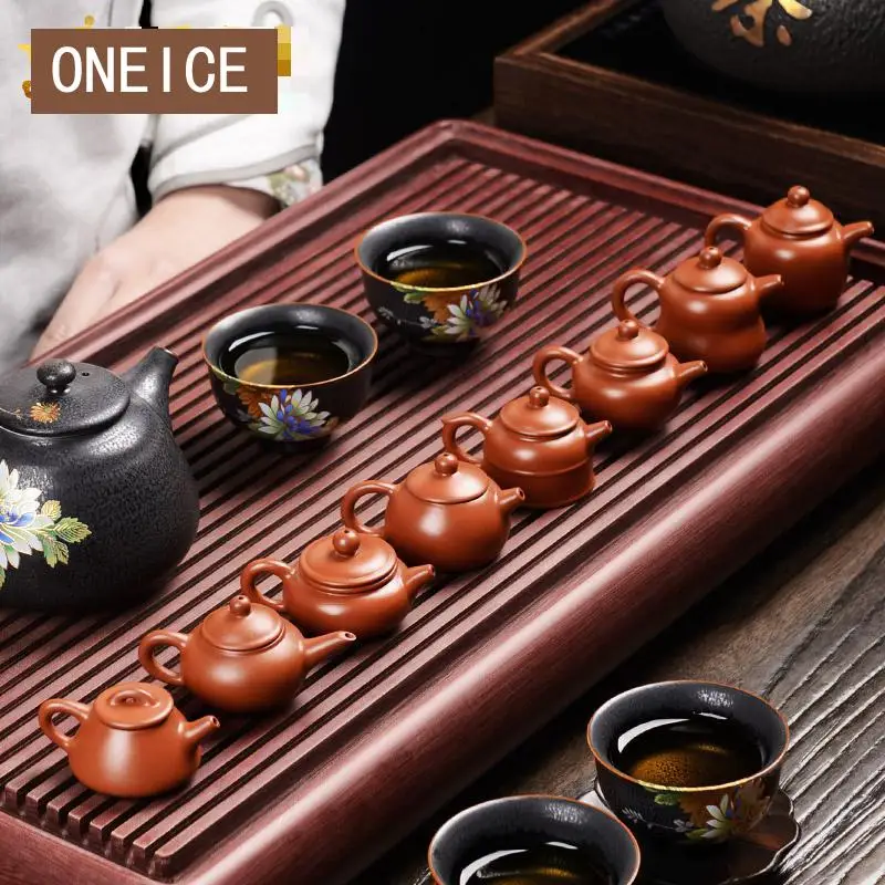 

Purple Tea Pet Mini Pots Pocket Teapot Antique Xi Shi Pot Ceremony Test Set Accessories Home Decoration