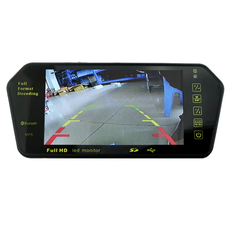 

free shipping 7" Car Rear View Camera Mirror Monitor Reverse for Rear Camera FM transmitter bluutooth MP5 MP4 player USB/TF