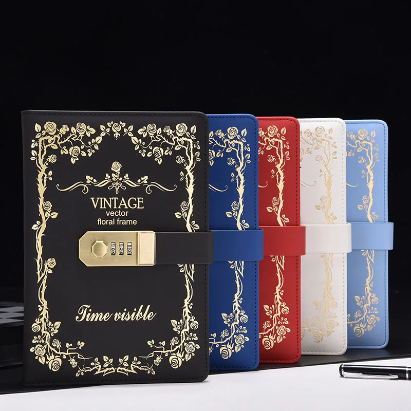Retro Password Book Creative Student Diary Notebook Hand Book Stationery Pu leather journal Retro Password Book Creative Student Diary Notebook Hand Book Stationery Pu leather journal