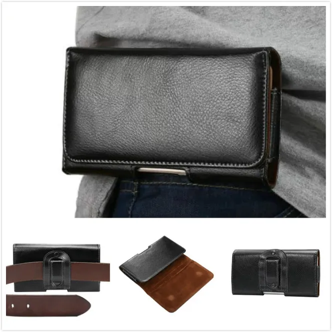 New Universal Belt Clip Leather Case for Elephone P9000 cover cell phone case accessorio | Мобильные телефоны и